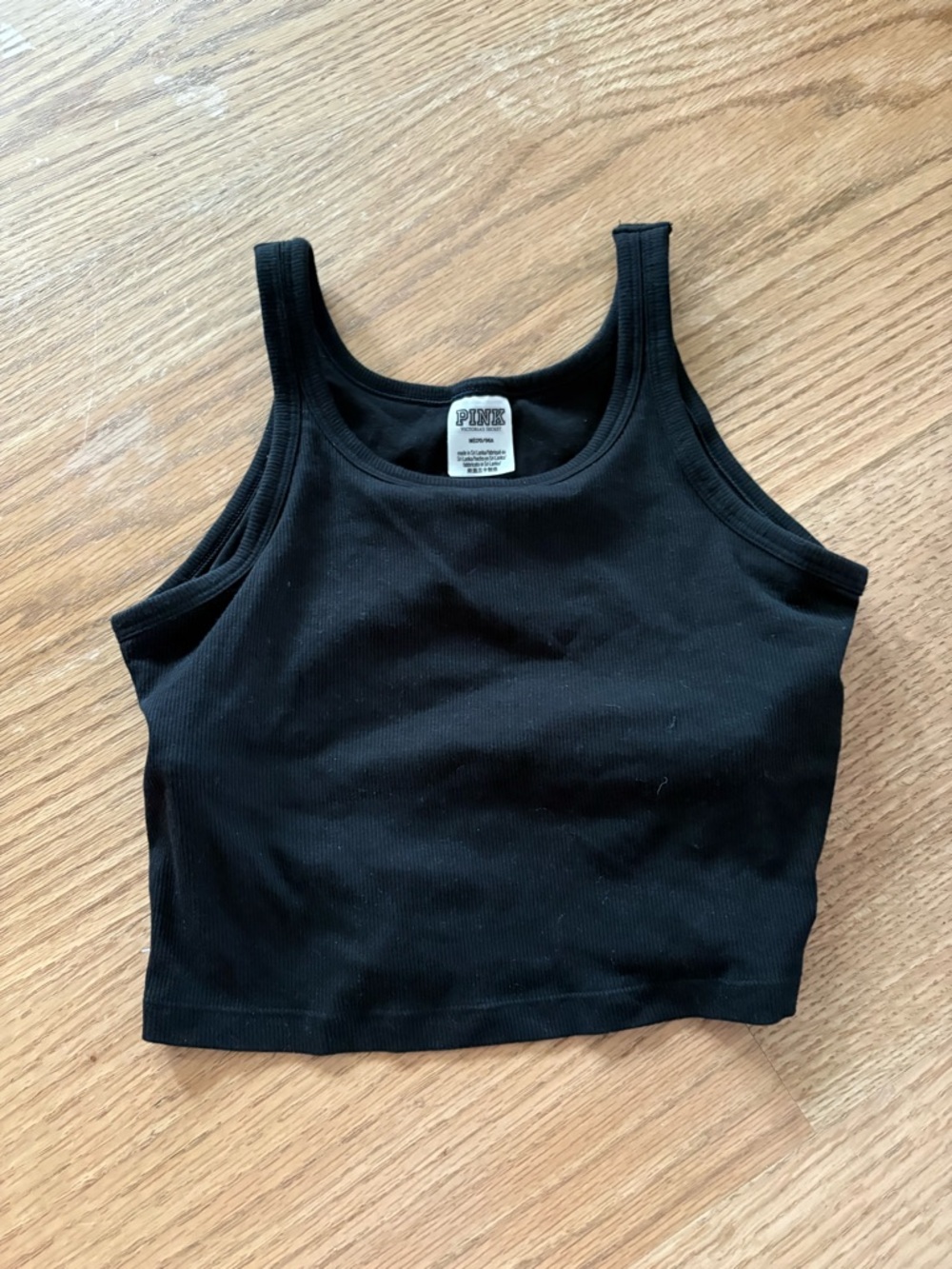 Black tank with shelf bra